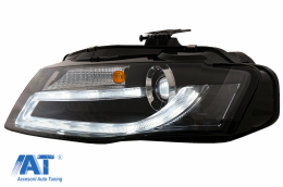Faruri LED compatibil cu Audi A4 B8 8K (2008-2011) Facelift Light Bar Design Lumina De Zi LED DRL-image-6008461
