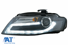 Faruri LED compatibil cu Audi A4 B8 8K (2008-2011) Facelift Light Bar Design Lumina De Zi LED DRL-image-6008462