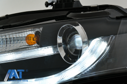 Faruri LED compatibil cu Audi A4 B8 8K (2008-2011) Facelift Light Bar Design Lumina De Zi LED DRL-image-6008463