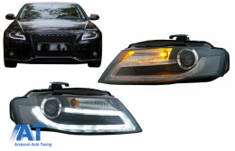 Faruri LED compatibil cu Audi A4 B8 8K (2008-2011) Facelift Light Bar Design Lumina De Zi LED DRL-image-6074847