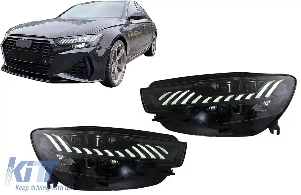 image-45-Faruri LED compatibil cu Audi A6 4G C7 (2011-2014) Facelift Design conversie de la Xenon la LED