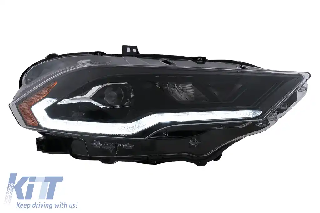 Faruri LED compatibil cu Ford Mustang Facelift (2018-2023) Negru Semnal Dinamic-image-6107444