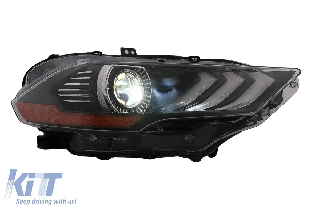 Faruri LED compatibil cu Ford Mustang Facelift (2018-2023) Negru Semnal Dinamic RGB DRL-image-6107455