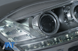 Faruri LED compatibil cu Mercedes Clasa S W221 (2005-2009) Facelift Look Semnalizare Dinamica Secventiala-image-6081108