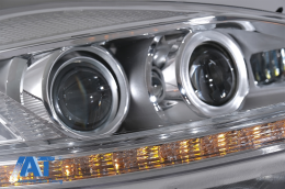 Faruri LED compatibil cu Mercedes Clasa S W221 (2005-2009) Facelift Look Semnalizare Dinamica Secventiala-image-6081111