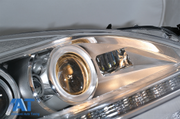Faruri LED compatibil cu Mercedes Clasa S W221 (2005-2009) Facelift Look Semnalizare Dinamica Secventiala-image-6081115