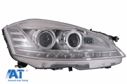 Faruri LED compatibil cu Mercedes Clasa S W221 (2005-2009) Facelift Look Semnalizare Dinamica Secventiala-image-6081117