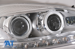 Faruri LED compatibil cu Mercedes Clasa S W221 (2005-2009) Facelift Look Semnalizare Dinamica Secventiala-image-6081119