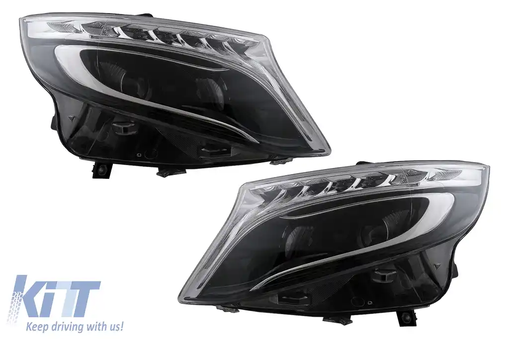 Faruri LED compatibil cu Mercedes V-Class W447 Vito (2014-2017) Negru