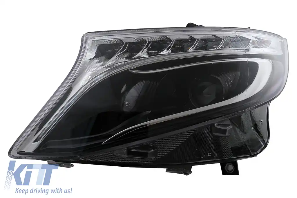 Faruri LED compatibil cu Mercedes V-Class W447 Vito (2014-2017) Negru-image-6105339