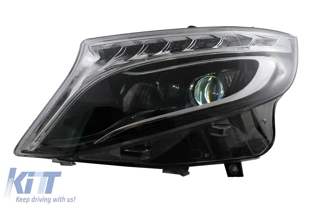 Faruri LED compatibil cu Mercedes V-Class W447 Vito (2014-2017) Negru-image-6105342