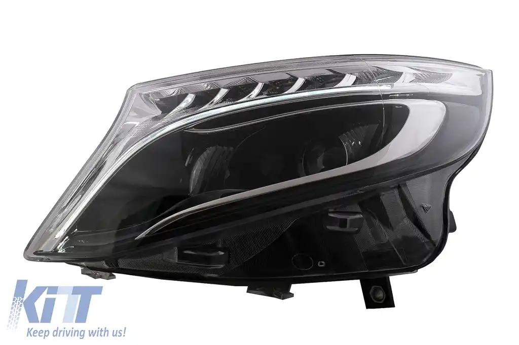 Faruri LED compatibil cu Mercedes V-Class W447 Vito (2014-2017) Negru-image-6105346