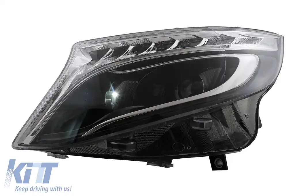 Faruri LED compatibil cu Mercedes V-Class W447 Vito (2014-2017) Negru-image-6105347