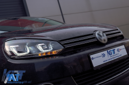 Faruri LED compatibil cu VW Golf 6 VI (2008-2013) Design Golf 7 3D U Design Semnal LED Dinamic-image-6091481
