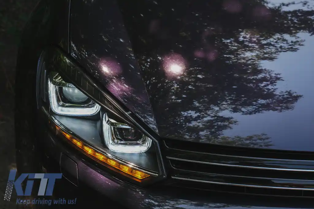 Faruri LED compatibil cu VW Golf 6 VI (2008-2013) Design Golf 7 3D U Design Semnal LED Dinamic-image-6101421