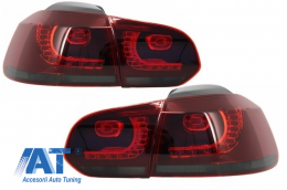Faruri LED compatibil cu VW Golf 6 VI (2008-2013) Design Golf 7 3D U Design Semnal LED Dinamic cu Stopuri LED R20-image-6021153