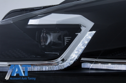 Faruri LED compatibil cu VW Golf 6 VI (2008-2013) Facelift G7.5 Look Silver Semnalizare Secventiala-image-6051907