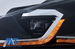Faruri LED compatibil cu VW Golf 6 VI (2008-2013) Facelift G7.5 Look Silver Semnalizare Secventiala-image-6051912