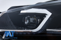Faruri LED compatibil cu VW Golf 6 VI (2008-2013) Facelift G7.5 Look Silver Semnalizare Secventiala-image-6051924