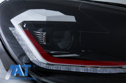 Faruri LED compatibil cu VW Golf 6 VI (2008-2013) Facelift G7.5 GTI Design Rosu Semnalizare Secventiala LHD-image-6051902