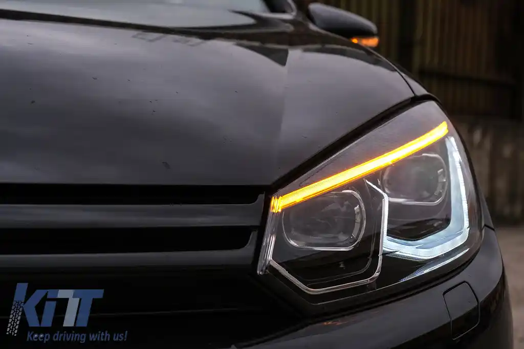 Faruri LED compatibil cu VW Golf 6 VI (2008-2013) conversie Golf 8 Look-image-6092518