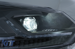 Faruri LED compatibil cu VW Golf 6 VI (2008-2013) Facelift G7.5 Design Negru Semnalizare Secventiala LHD-image-6088138