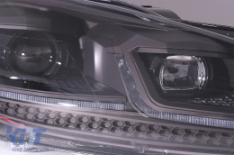 Faruri LED compatibil cu VW Golf 6 VI (2008-2013) Facelift G7.5 Design Negru Semnalizare Secventiala LHD-image-6088147