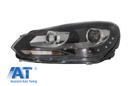 Faruri LED compatibil cu VW Golf 6 VI (10.2008-2012) DAYLIGHT DRL GTI Look Negru-image-6015017