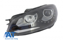 Faruri LED compatibil cu VW Golf 6 VI (10.2008-2012) DAYLIGHT DRL GTI Look Negru-image-6015018