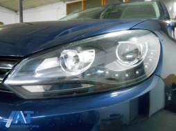 Faruri LED compatibil cu VW Golf 6 VI (10.2008-2012) DAYLIGHT DRL GTI Look Negru-image-6075164