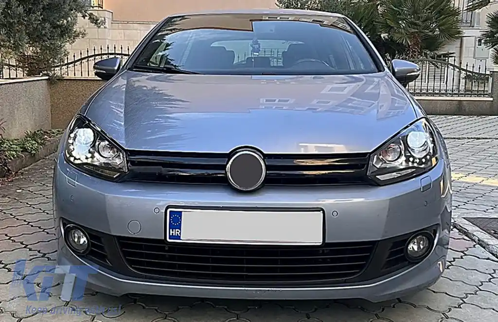 Faruri LED compatibil cu VW Golf 6 VI (10.2008-2012) DAYLIGHT DRL GTI Look Negru-image-6127759