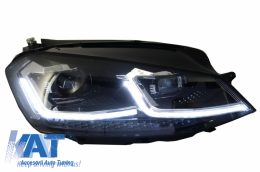 Faruri LED compatibil cu VW Golf 7 VII (2012-2017) Facelift G7.5 R Line Look cu Semnal Dinamic-image-6032276