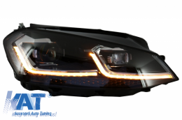 Faruri LED compatibil cu VW Golf 7 VII (2012-2017) Facelift G7.5 R Line Look cu Semnal Dinamic-image-6032279