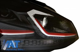 Faruri LED compatibil cu VW Golf 7 VII (2012-2017) Facelift G7.5 GTI Look cu Semnal Dinamic-image-6037753
