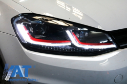 Faruri LED compatibil cu VW Golf 7 VII (2012-2017) Facelift G7.5 GTI Look cu Semnal Dinamic-image-6040335