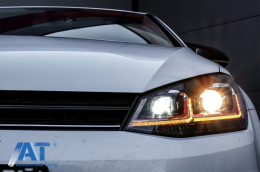 Faruri LED compatibil cu VW Golf 7 VII (2012-2017) Facelift G7.5 GTI Look cu Semnal Dinamic-image-6077795