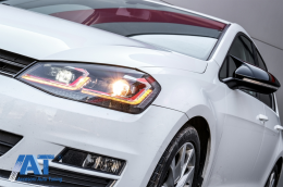 Faruri LED compatibil cu VW Golf 7 VII (2012-2017) Facelift G7.5 GTI Look cu Semnal Dinamic-image-6077797