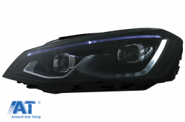 Faruri LED compatibil cu VW Golf 7 VII (2012-2017) conversie Golf 8 Look-image-6082544