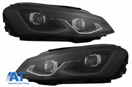 Faruri LED compatibil cu VW Golf 7 VII (2012-2017) conversie Golf 8 Look-image-6082565