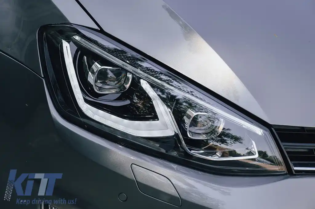 Faruri LED compatibil cu VW Golf 7 VII (2012-2017) conversie Golf 8 Look-image-6095920