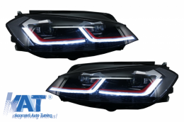 Faruri LED compatibil cu VW Golf 7.5 VII (2017+) GTI Look cu Semnal Dinamic-image-6042142