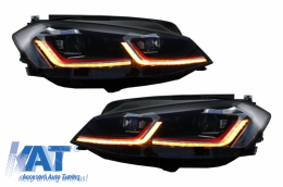 Faruri LED compatibil cu VW Golf 7.5 VII (2017+) GTI Look cu Semnal Dinamic-image-6042145