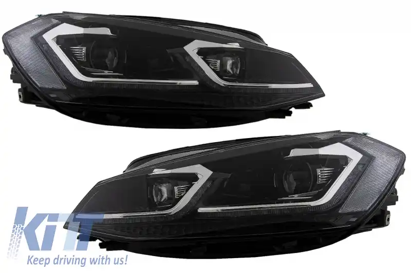 Faruri LED compatibil cu VW Golf 7.5 VII Facelift (2017-up) cu Semnal Dinamic