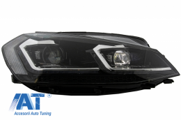 Faruri LED compatibil cu VW Golf 7.5 VII Facelift (2017-up) cu Semnal Dinamic-image-6049226