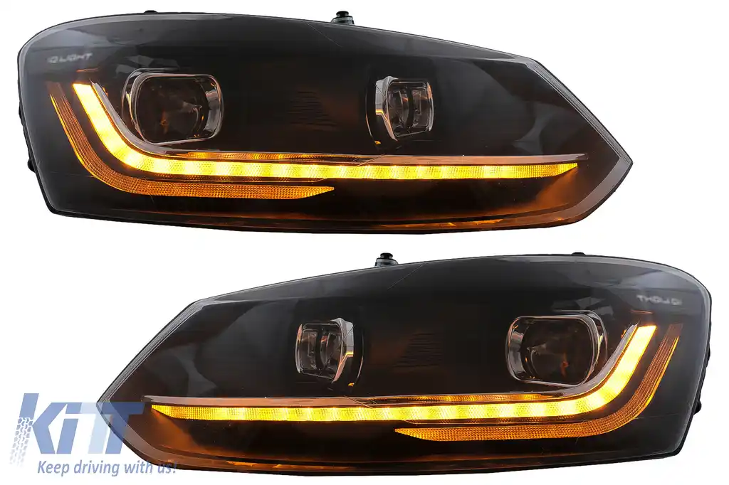 Faruri LED compatibil cu VW Polo 6R 6C (2010-2017) Semnalizare Dinamica-image-6032313
