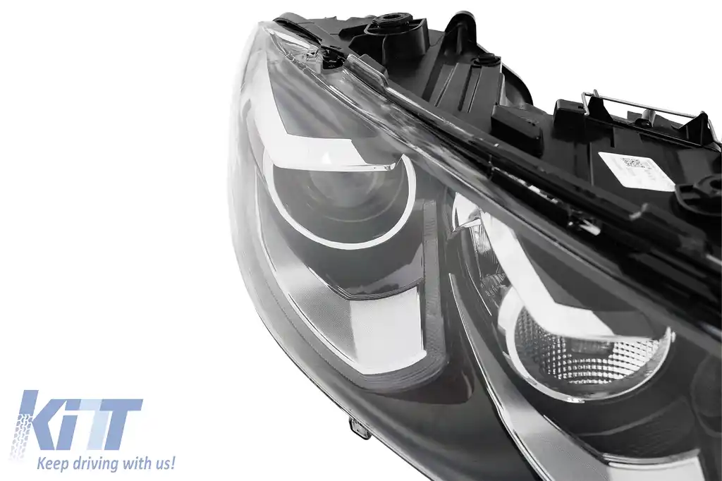 Faruri LED compatibil cu VW Scirocco III 137 (2008-04.2014) Negru Semnal Dinamic-image-6211455