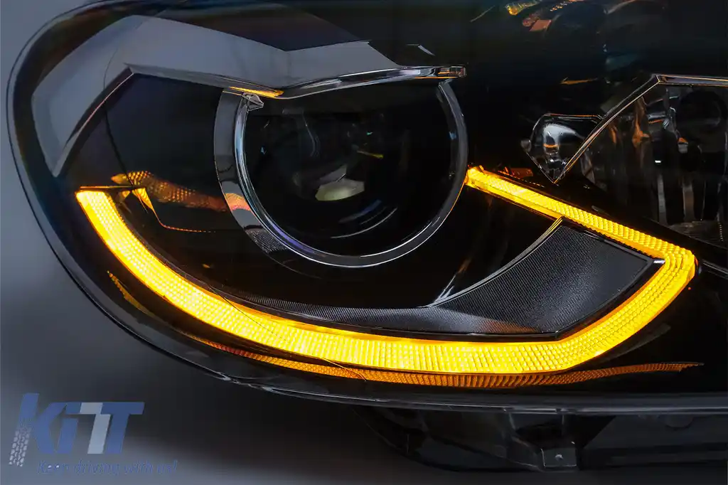 Faruri LED compatibil cu VW Scirocco III 137 (2008-04.2014) Negru Semnal Dinamic-image-6211470