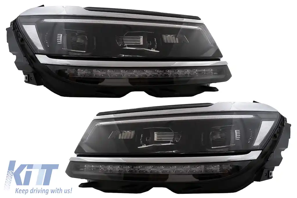 Faruri LED compatibil cu VW Tiguan II Mk2 (2016-2019) R-Line Matrix Design Semnal Dinamic-image-6040237