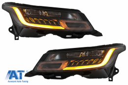 Faruri LED compatibile cu Range Rover Sport L494 (2013-2017) cu Semnal Dinamic Conversie la 2018-up Matrix Look-image-6067078