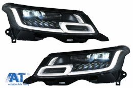 Faruri LED compatibile cu Range Rover Sport L494 (2013-2017) cu Semnal Dinamic Conversie la 2018-up Matrix Look-image-6067084